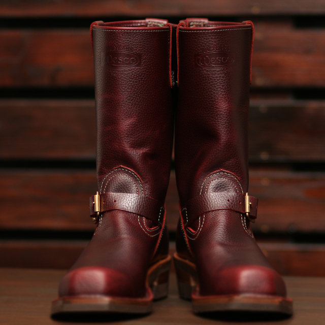 ウエスコ ボス エンジニアブーツ 7D バーガンディー オーダーメイド】BOSS Burgundy Roughout #100sole 9