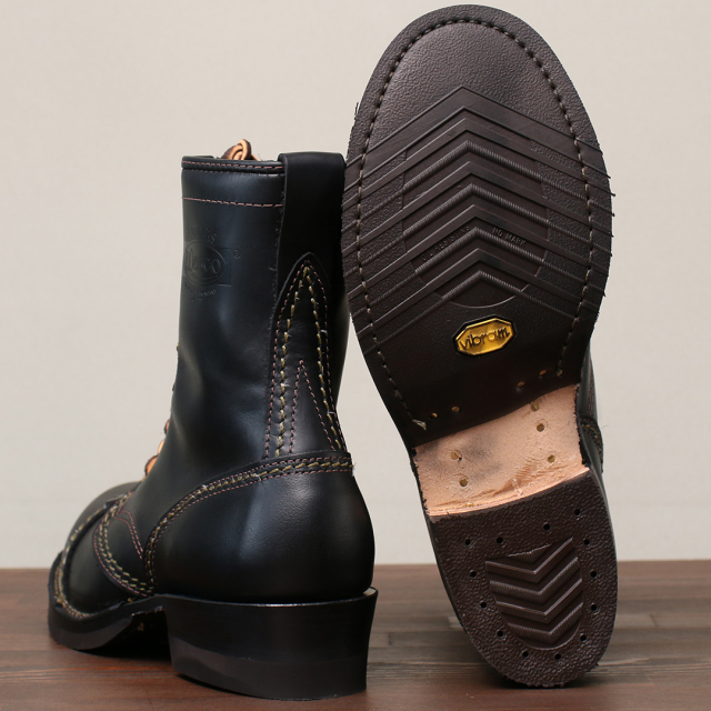 ［ウエスコ ブーツ］ WESCO BOOTS JOBMASTER ブラックタイ 9インチ丈 トウキャップ カーキステッチ
