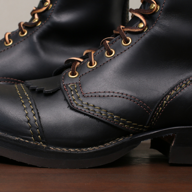 ［ウエスコ ブーツ］ WESCO BOOTS JOBMASTER ブラックタイ 9インチ丈 トウキャップ カーキステッチ