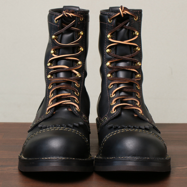 ［ウエスコ ブーツ］ WESCO BOOTS JOBMASTER ブラックタイ 9インチ丈 トウキャップ カーキステッチ
