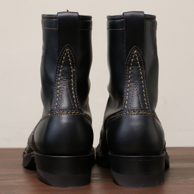 ［ウエスコ ブーツ］ WESCO BOOTS JOBMASTER ブラックタイ 9インチ丈 トウキャップ カーキステッチ