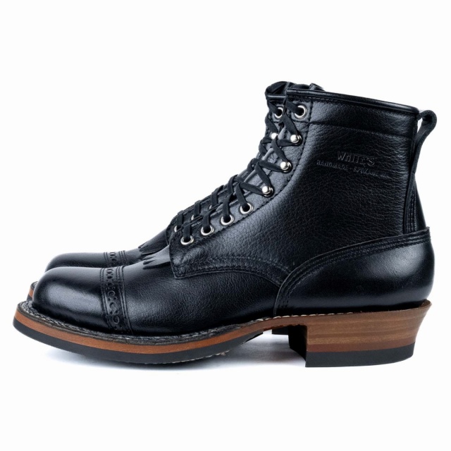 ア*オ様 シロモジ　【品番3504】 ホワイツ] WHITE'S BOOTS 350-HC-430 Black Buffalo 55 last TC