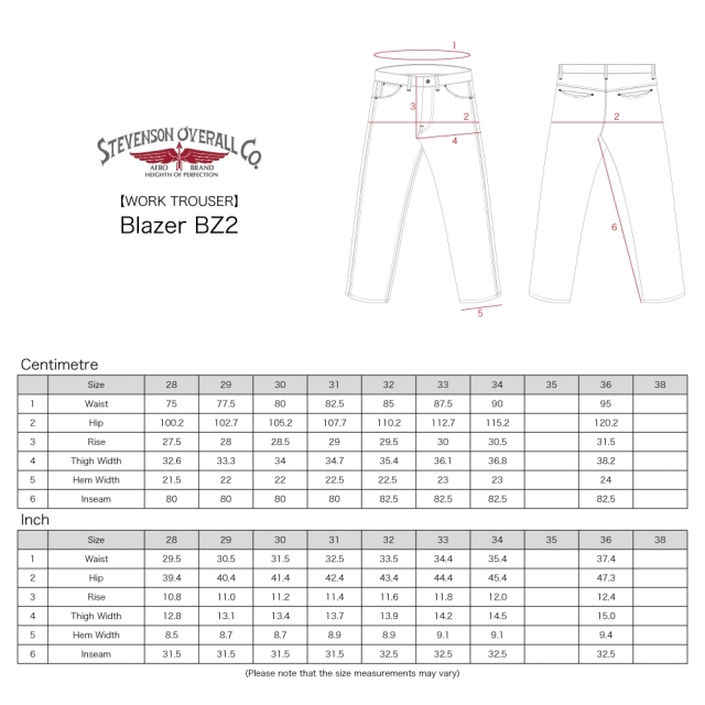 STEVENSON OVERALL Co. Blazer -BZ2- Charcoal WORK TROUSER