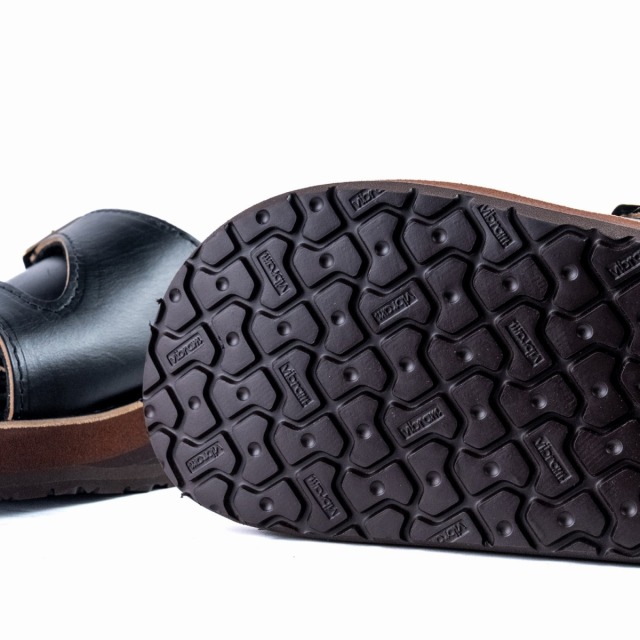 The Sandalman Double Straps ダブルストラップサンダル The Sandalman Double Straps Black Chromexcel サンダルマン