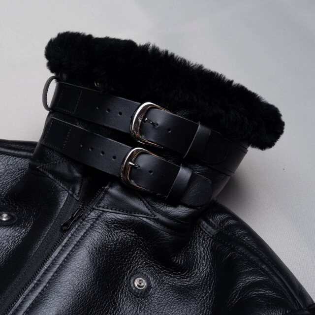 予約 Vanson Flying Fortress Crew Jacket Black Mouton B-3