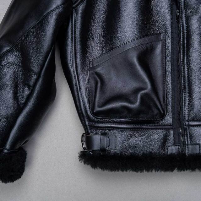 ★vanson★大戦モデル フライトジャケットB-3 バンソン レザージャケット 中古・古着通販】VANSON (バンソン) B-3ジャケット ブラック