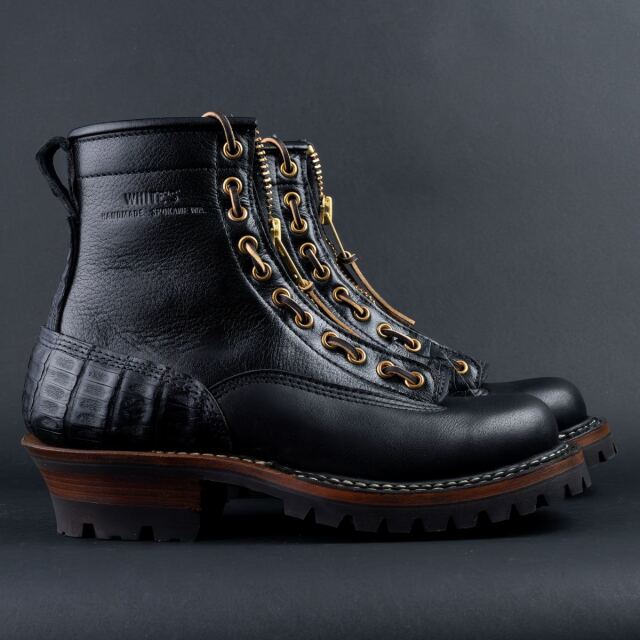 ホワイツブーツ] WHITE'S BOOTS 375 LTT Black Caiman x Calf x