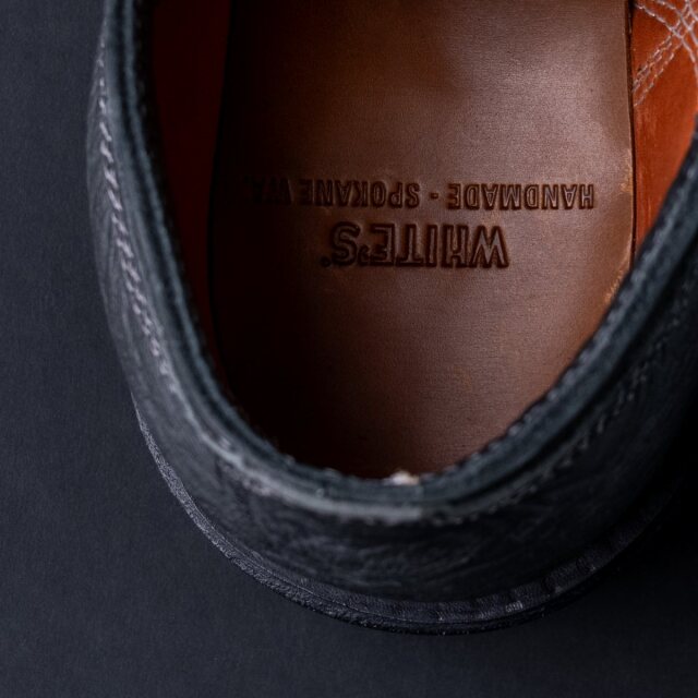 WHITE'S BOOTS 300 OXFORD SHOE C461 Last LTT Black Bison x Oiled Bullhide バイソンレザー