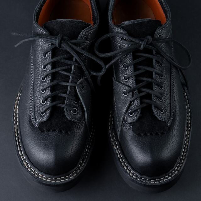 WHITE'S BOOTS 300 OXFORD SHOE C461 Last LTT Black Bison x Oiled Bullhide バイソンレザー