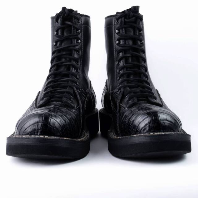 WHITE'S BOOTS 375NW-LTT-CB 4811 Last Black Caiman x Calf ケイマンワニ革