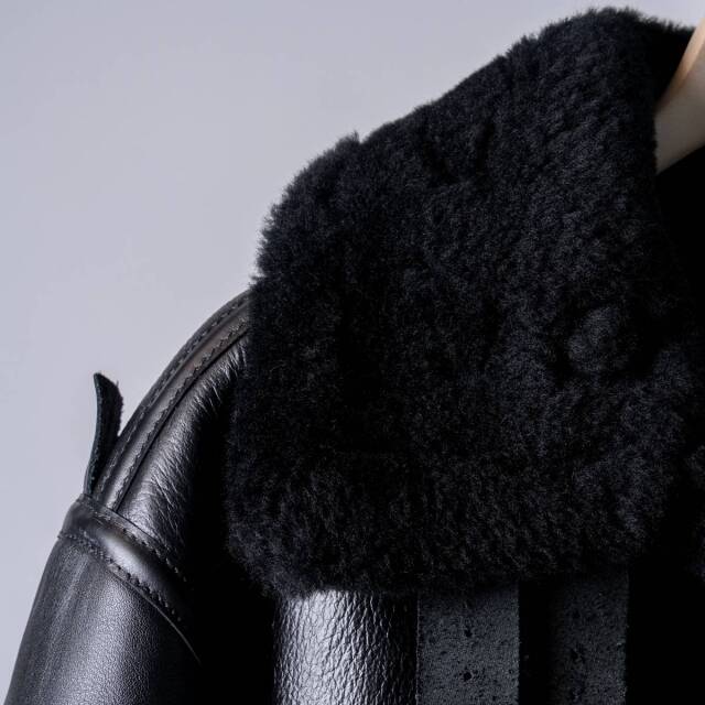 Vanson B-3 Flying Fortress Crew Jacket Black Mouton バンソン