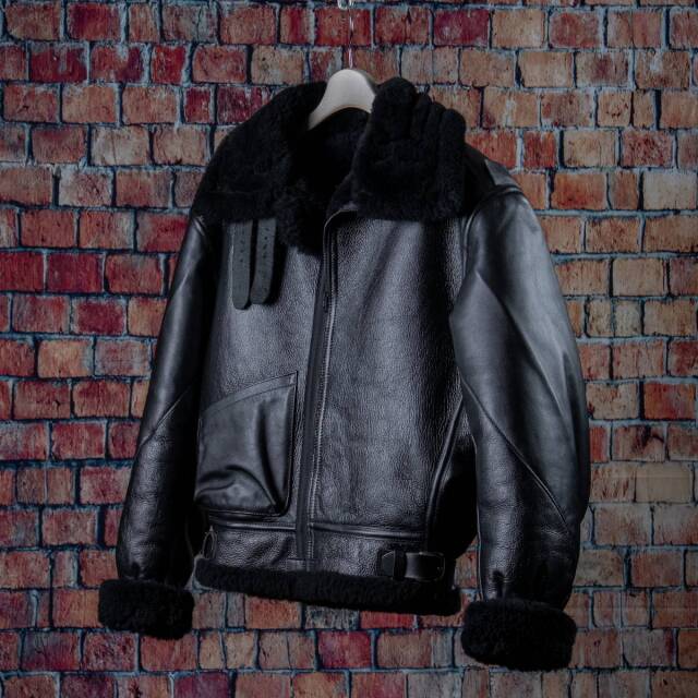 Vanson B-3 Flying Fortress Crew Jacket Black Mouton バンソン