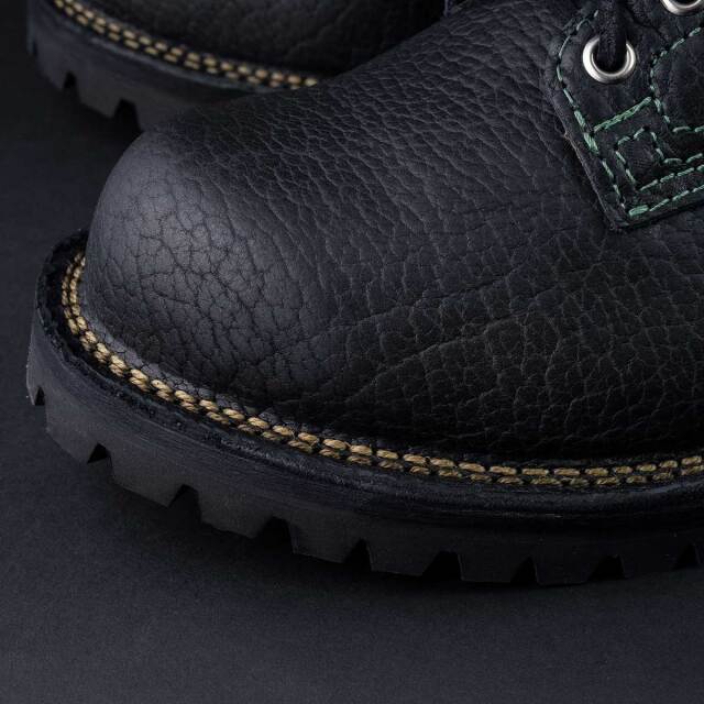 WESCO BOOTS WARREN ウォーレン Black Bison Green Stitching Bubble Toe