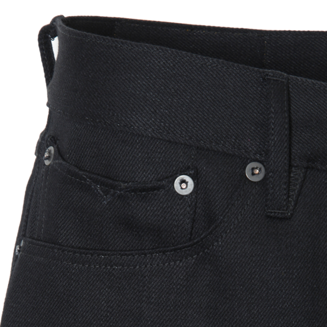 STEVENSON OVERALL Co. Santa Cruz 230 Solid Black RIGID denim detail