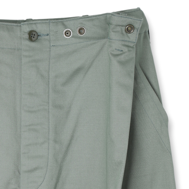 STEVENSON OVERALL Co. Snap-Back SB1 Sage Green waist snap adjusters