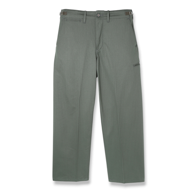 STEVENSON OVERALL Co. Side-Out -SO1 Olive Drab Military HBT Cotton Pants