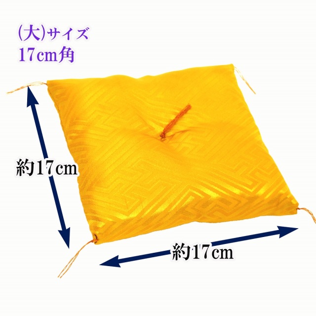 金座布団 置物 座布団 17 cm 角 ( 大 ) サイズ 招き猫 水晶