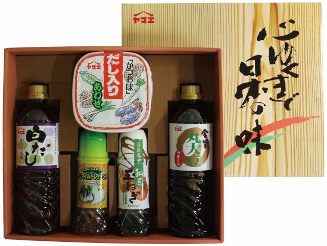ヤマエ食品工業醤油・だし・味噌・ドレッシング5点セット