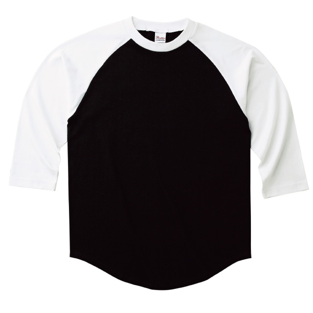 ラグランＴシャツ　七分袖　ベースボール　レディース　黒白
