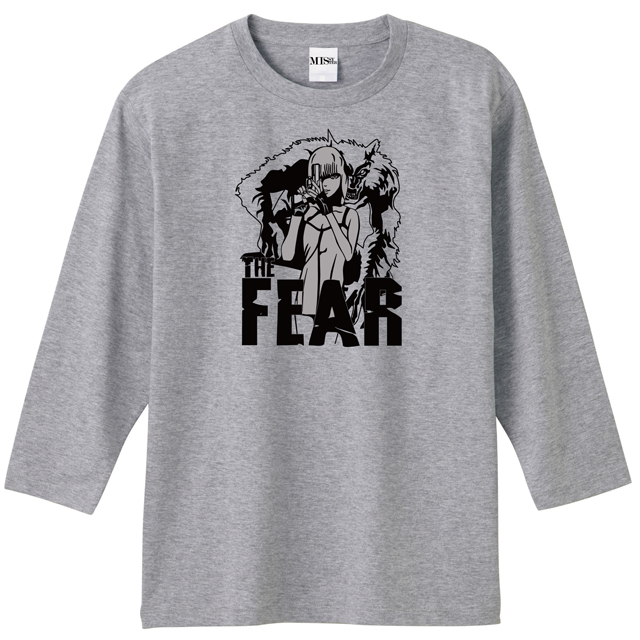 女性と狼音ロゴプリント7分袖Tシャツ