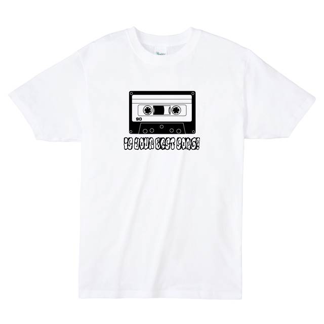 カセットテーププリントtシャツ　オリジナルtシャツ　tシャツ　シルクスクリーン　トップス　プリントtシャツ