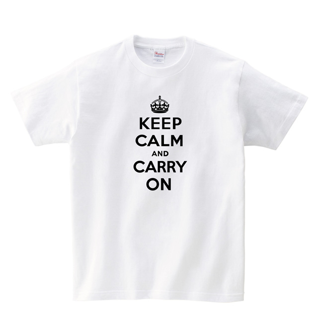 Keep Calm and Carry On ロゴ Ｔシャツ