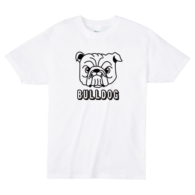 ブルドックロゴプリントTシャツ　ブサ可愛い　オリジナル　レディースファッション　通販　エナー　ener