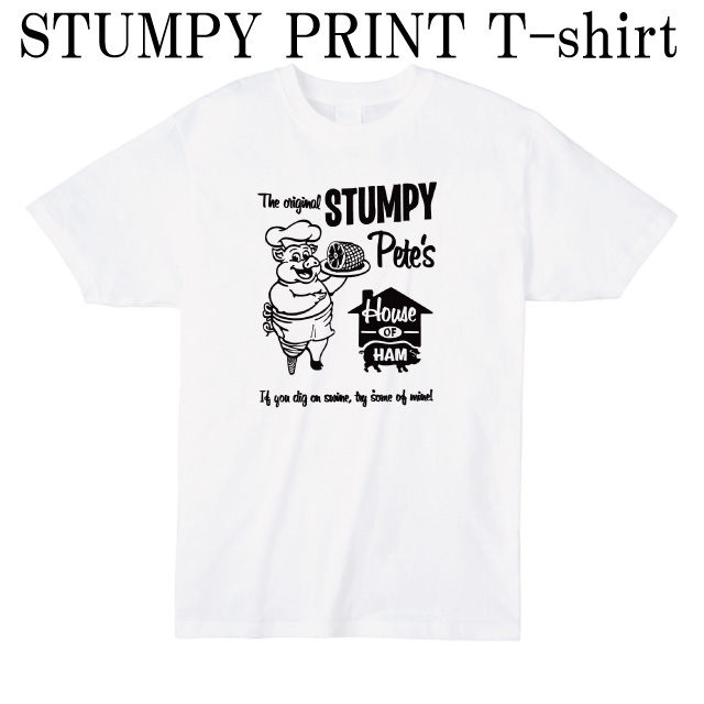 STUMPY プリントＴシャツ　ブタ　ロゴ　オリジナル