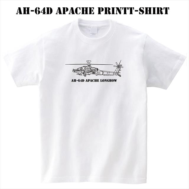 AH-64D ミリタリー プリントTシャツ ロゴ レディース メンズ トップス 半袖