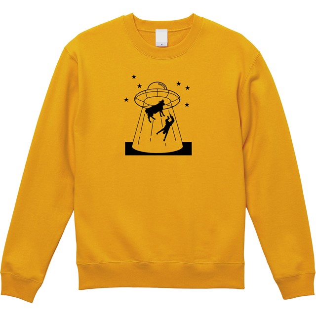 UFOプリントスウェット おもしろ 秋冬 メンズ レディース