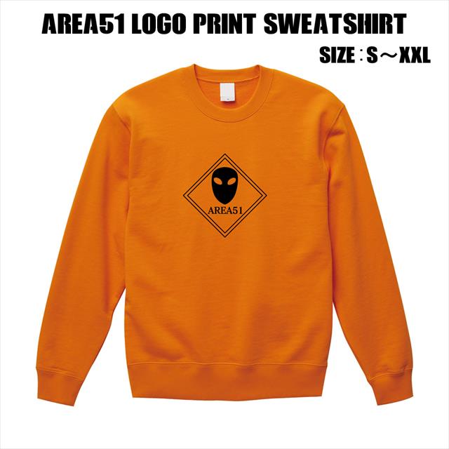 AREA51ロゴプリントスウェット UFO メンズ レディース