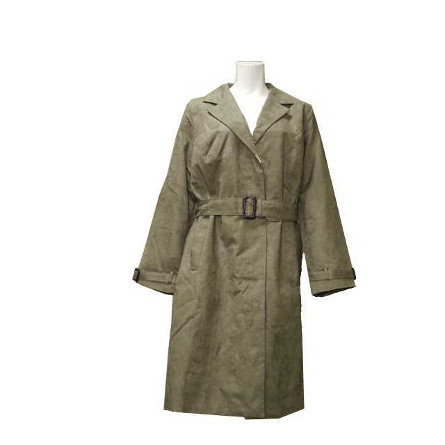 ベルト付きロングコート