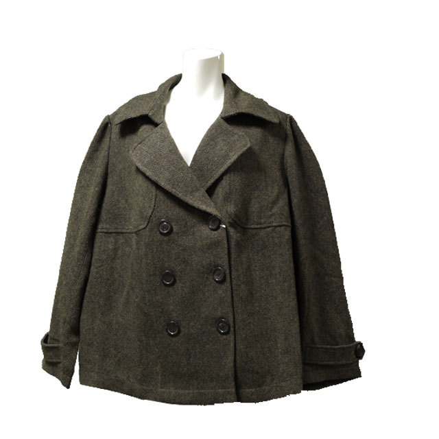 【大きいサイズ｜６Ｌ】　ダブルボタンカジュアルガーリーショートコート