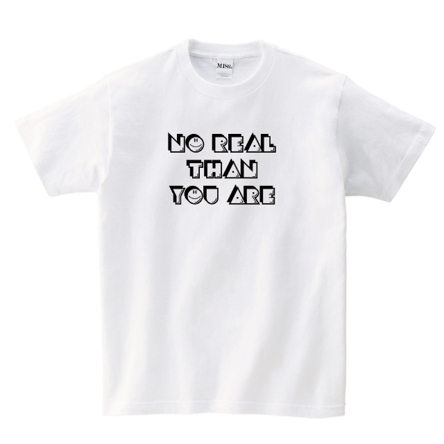 NO REAL THAH YOUARE Tシャツ ロゴ プリント