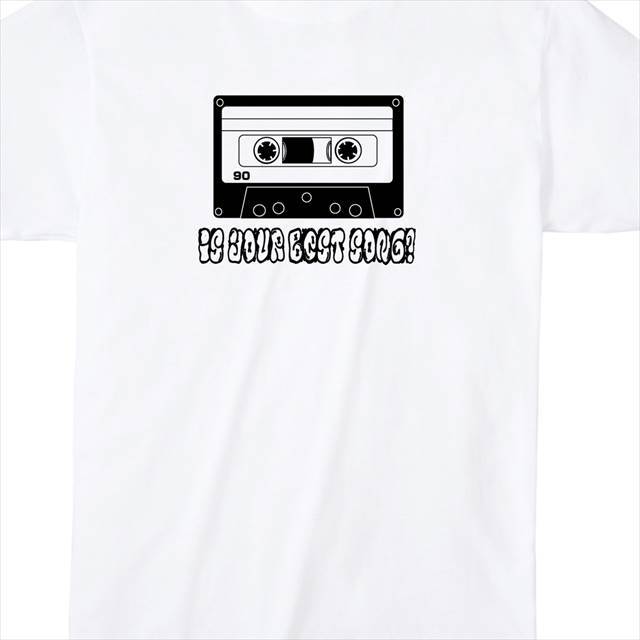 カセットテーププリントtシャツ　オリジナルtシャツ　tシャツ　シルクスクリーン　トップス　プリントtシャツ