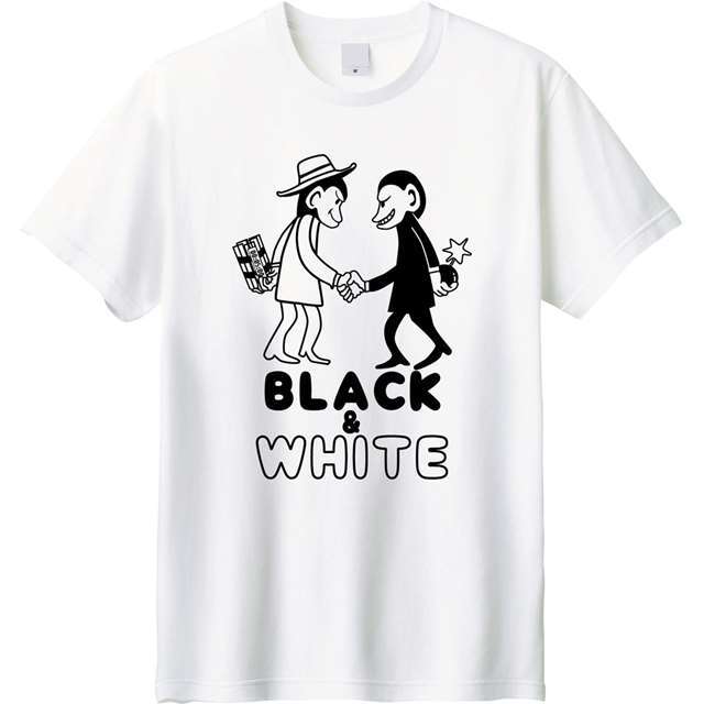 Black ＆white プリントＴシャツ