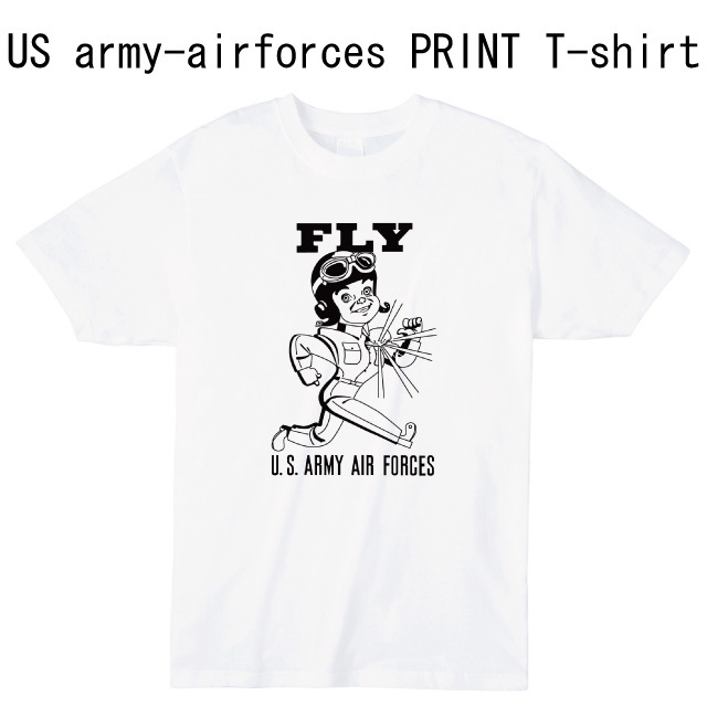US army-airforces プリントＴシャツ　オリジナル　アメコミ　米軍