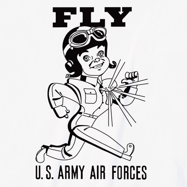 US army-airforces プリントＴシャツ　オリジナル　アメコミ　米軍