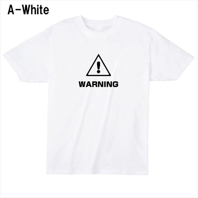 WARNINGロゴTシャツ トップス 半袖 英字 アメカジ オリジナル メンズ レディース　白
