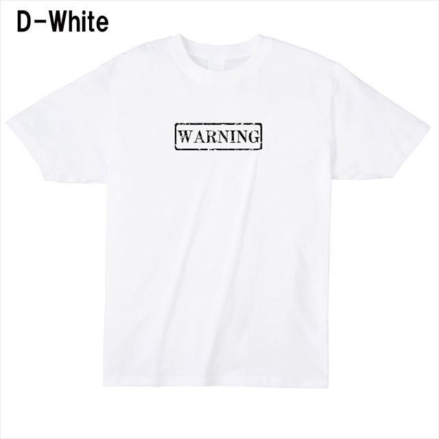 WARNINGロゴTシャツ トップス 半袖 英字 アメカジ オリジナル メンズ レディース　白
