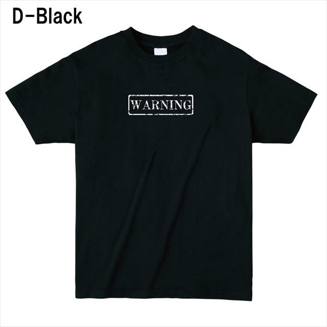 WARNINGロゴTシャツ トップス 半袖 英字 アメカジ オリジナル メンズ レディース 黒