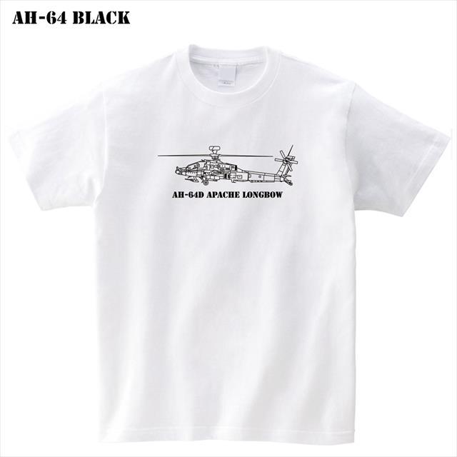AH-64D ミリタリー プリントTシャツ ロゴ レディース メンズ トップス 半袖