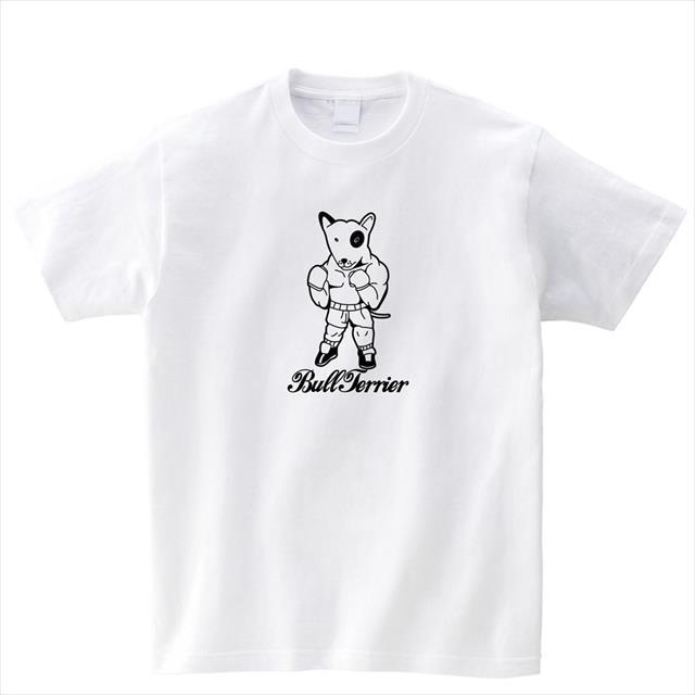 ブルテリアボクサープリントＴシャツ 動物 おもしろ キャラクター 犬 トップス