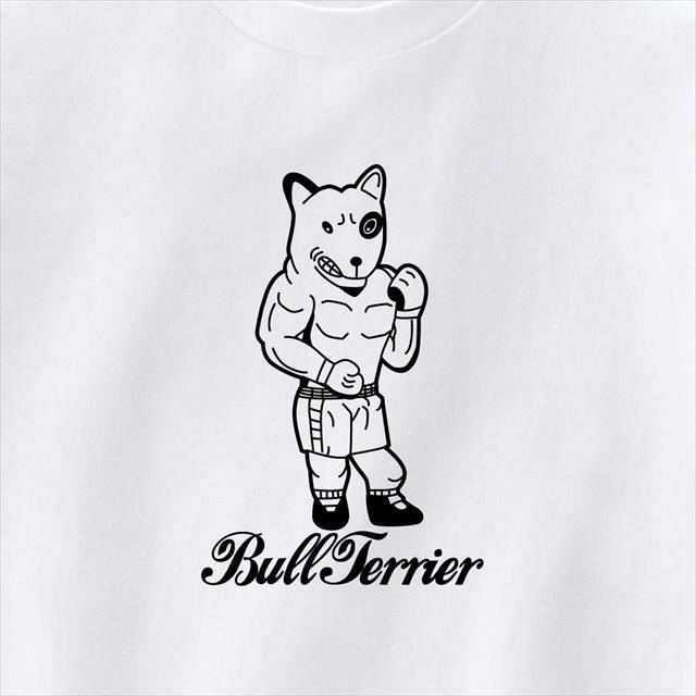 ブルテリアボクサープリントＴシャツ 動物 おもしろ キャラクター 犬