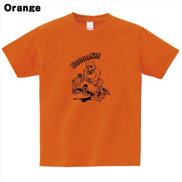 カスタムカードライブクマプリントTシャツ おもしろ キャラクター アメ車 動物 アニマル