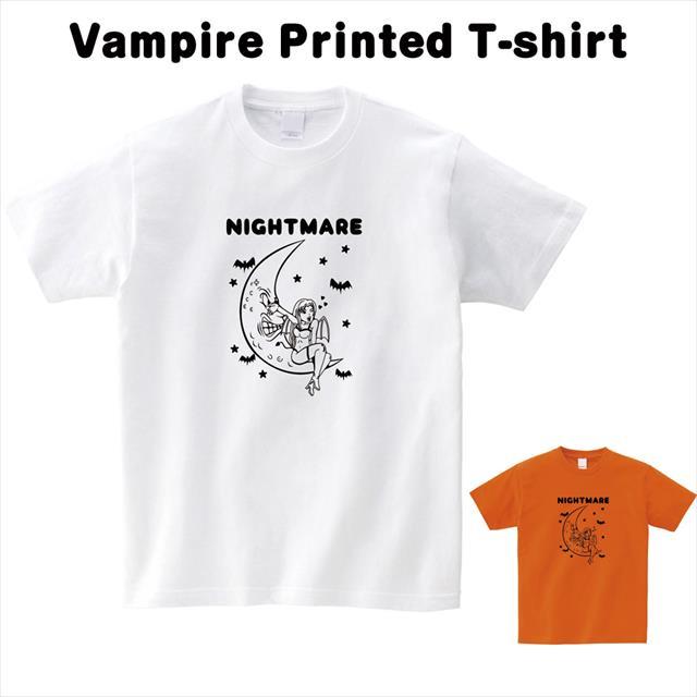 吸血鬼プリントTシャツ おもしろ アメコミ POP キャラクター レディース メンズ