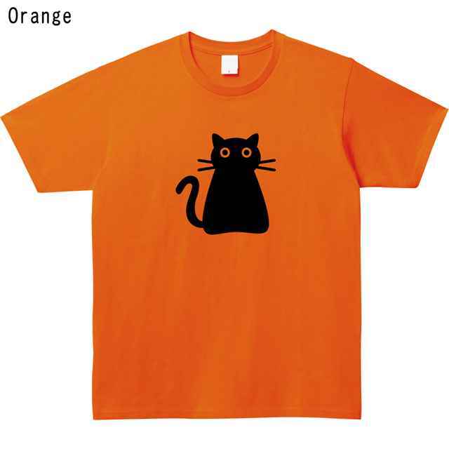 黒猫プリントTシャツ