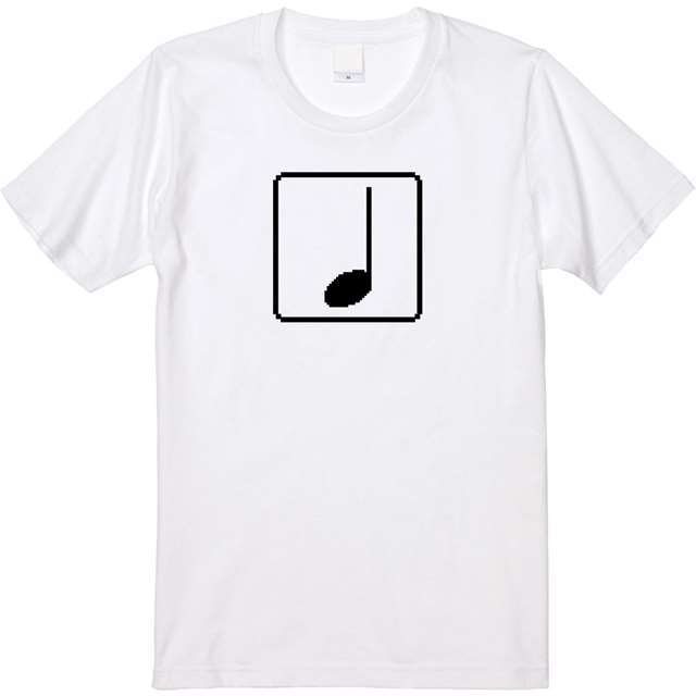 ドット絵音符ブロックプリントTシャツ