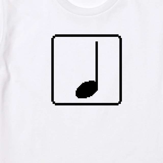 ドット絵音符ブロックプリントTシャツ