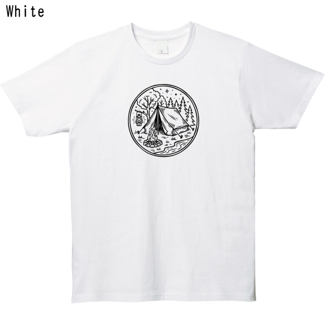 キャンプ プリントTシャツ イラスト アウトドア
